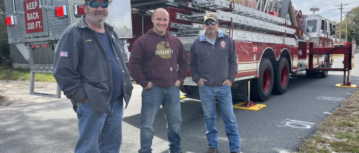 ladder truck and crew